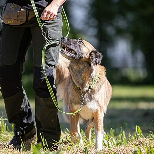 רצועת אימוני כלבים מתכווננת של Herm Sprenger | אחיזת ניילון מאובטחת ולא החלקה על ידי ניילון אחיזת ניילון רצועת
